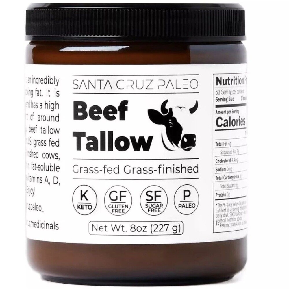 Santa Cruz Paleo Beef Tallow/Grass Fed Grass Finished 8oz